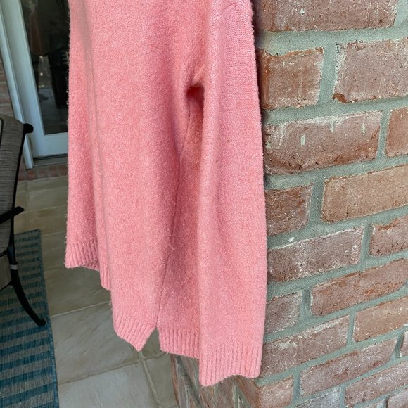 LOFT Pink Stretchy V Neck Sweater MP - Picture 3 of 6